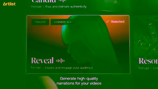 Artlist.io This isnt a VR headset ad Introducing Artlists AI voiceover built for video creators Ad Commercial Brand Imagery Photoshoot 1