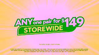 Specsavers Storwide sale on now Ad Commercial Brand Imagery Photoshoot 0