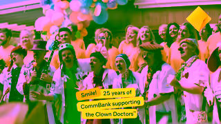 CommBank Smile 25 years of CommBank supporting the Clown Doctors Ad Commercial Brand Imagery Photoshoot 1
