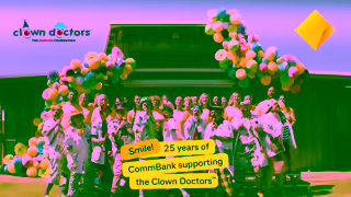 CommBank Smile 25 years of CommBank supporting the Clown Doctors Ad Commercial Brand Imagery Photoshoot 2