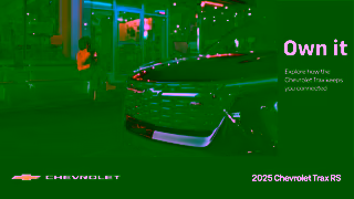 Chevrolet ROCYouTube Video Views2025Trax2RSWireless ChargingBrandEN58169 Ad Commercial Brand Imagery Photoshoot 2