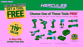 Harbor Freight Hercules Deals Buy A Battery Charger Get A Tool Free Harbor Freight Ad Commercial Brand Imagery Photoshoot 2