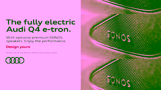 Audi The fully electric Audi Q4 etron with optional premium SONOS speakers Ad Commercial Brand Imagery Photoshoot 1