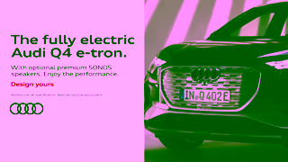 Audi The fully electric Audi Q4 etron with optional premium SONOS speakers Ad Commercial Brand Imagery Photoshoot 2