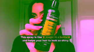 TRESemme Get instant gloss with new TRESemm Lamellar Shine Spray Ad Commercial Brand Imagery Photoshoot 0