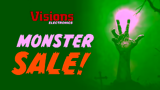 Visions Electronics Spooktacular Savings are on now at the MONSTER SALE Visions Electronics Ad Commercial Brand Imagery Photoshoot 0