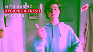 HARPIC NEW Harpic Hygienic Fresh Stickers Convenience UK Launch April 2024 Ad Commercial Brand Imagery Photoshoot 1