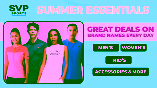 SVP Sports Great Deals On Summer Essentials SVP Sports Brand Names For Less Every Day Ad Commercial Brand Imagery Photoshoot 0