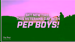PEP BOYS Auto Pep Boys Veterans Day Promo Sumitomo Tire 15s Non Skippable Ad Commercial Brand Imagery Photoshoot 0
