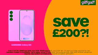 Giffgaff Outright Saving Samsung S25 Are you on giffgaff or Something 169 10 Second Ad Commercial Brand Imagery Photoshoot 1