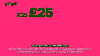 Giffgaff giffgaff MarchUnlimited supers only 15s 16x9 OLV Ad Commercial Brand Imagery Photoshoot 1