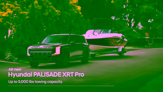 Hyundai Tow up to 5000 lbs with the allnew PALISADE XRT Pro Hyundai Canada Ad Commercial Brand Imagery Photoshoot 1