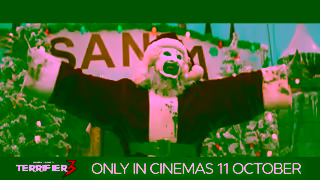 Signature Entertainment Terrifier 3 2024 SignatureUK Only In Cinemas 11 October Ad Commercial Brand Imagery Photoshoot 2