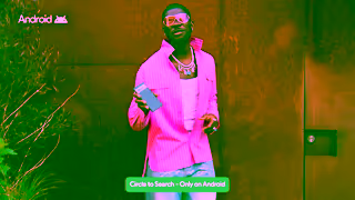 Google Android Y2K vibes for Rockstar Energy Presents Parklife thanks Androids Circle to Search Ad Commercial Brand Imagery Photoshoot 2