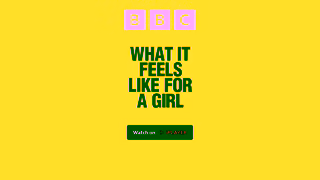 BBC What It Feels Like For A Girl Watch on BBC iPlayer Ad Commercial Brand Imagery Photoshoot 2