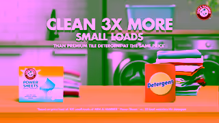 Arm & Hammer Laundry Gets Done with Power Sheets Ad ARM HAMMER Just One Sheet Ad Commercial Brand Imagery Photoshoot 1