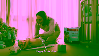 Huggies Huggies Ultra Dry Nappy Pants featuring RapidDry technology for superior dryness 15s Ad Commercial Brand Imagery Photoshoot 0
