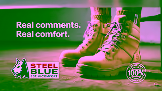 STEEL BLUE Boots Real Comments Real Comfort Ladies work boots that actually fit properly 15s TVC 2025 Ad Commercial Brand Imagery Photoshoot 2