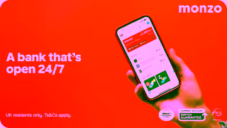 Monzo Bank A bank thats open 247 UK Residents TsCs apply Ad Commercial Brand Imagery Photoshoot 0