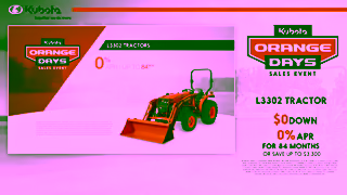 Kubota Tractor Kubota Orange Days Overlay Ad Commercial Brand Imagery Photoshoot 1