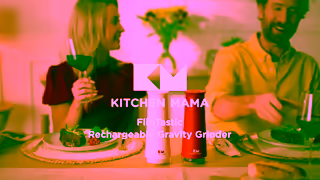 KITCHEN MAMA Enjoy the Good Times with Kitchen Mamas FlipTastic Rechargeable Gravity Grinder Ad Commercial Brand Imagery Photoshoot 0