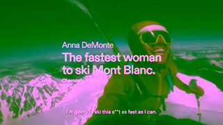Rab Equipment The fastest woman to ski Mont Blanc Anna DeMonte 16 9 6 Sec 2 Ad Commercial Brand Imagery Photoshoot 2