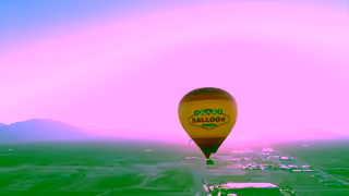 Vegas Balloon Rides Discover the magnificence of the Mojave Desert at sunrise from a Hot Air Balloon Ad Commercial Brand Imagery Photoshoot 2