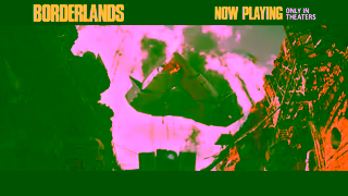 Lionsgate Movies Borderlands 2024 SINGING EVENT CUTDOWN NOW PLAYING Cate Blanchett Kevin Hart Jack Black Ad Commercial Brand Imagery Photoshoot 2