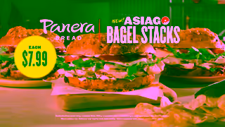 Panera Bread NEW Asiago Bagel Stacks Ad Commercial Brand Imagery Photoshoot 2