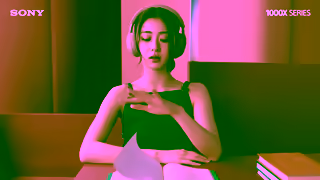 Sony 1000X series goes Pink Feat LE SSERAFIM Ad Commercial Brand Imagery Photoshoot 1