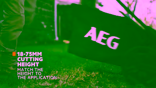 AEG Power Tools AEG 2X18V 36V 18 FUSION Lawn Mower Skin ALM18B in action Ad Commercial Brand Imagery Photoshoot 1