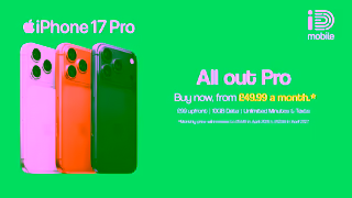 iD Mobile iD Mobile The new iPhone 17 Pro is here Ad Commercial Brand Imagery Photoshoot 1