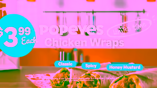 Popeyes Popeyes 6 Food Only Wraps ENG Web Ad Commercial Brand Imagery Photoshoot 0