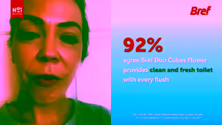 Bref Bref Duo Cubes Flower new Clear Water clean fresh toilet recommended by Home Tester Club Ad Commercial Brand Imagery Photoshoot 2