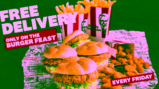 KFC KFCs Burger Feast Free Delivery on Fridays Fried Night Footy Ad Commercial Brand Imagery Photoshoot 1