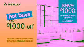 Ashley Furniture Ashley Boxing Day in July Up to 1000 off Hot Buys F15HA Ad Commercial Brand Imagery Photoshoot 1