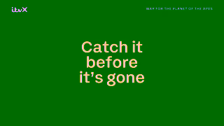ITV Media Watch War for the Planet of the Apes now on ITVX action survival and epic battles await ITV Ad Commercial Brand Imagery Photoshoot 0