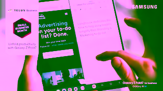TELUS TELUS Business Small Business Month Samsung Galaxy Z Fold7 Ad Commercial Brand Imagery Photoshoot 0
