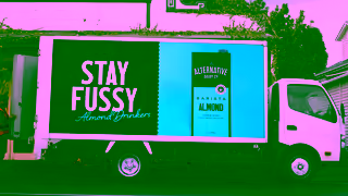 The Alternative Dairy Co The Alternative STAY FUSSY 6s Truck Almond Ad Commercial Brand Imagery Photoshoot 0