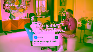 Booking.com Melissa McCarthy enjoys some room service Bookingcom Ad Commercial Brand Imagery Photoshoot 1