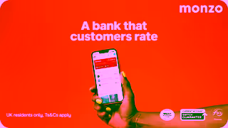 Monzo Bank A bank that customers rate UK Residents TsCs apply Ad Commercial Brand Imagery Photoshoot 0