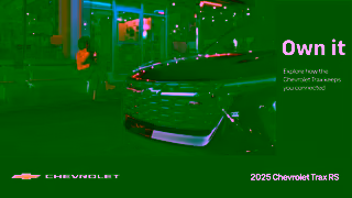 Chevrolet ROCYouTube Video Views2025Trax2RSCarplayBrandEN55169 Ad Commercial Brand Imagery Photoshoot 2