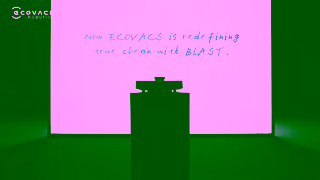 Ecovacs BLAST Tech Unleashed DEEBOT T50 MAX Crushes Deep Crevice Dust Challenge Ad Commercial Brand Imagery Photoshoot 0