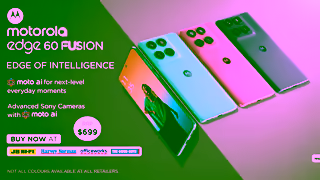 Motorola MotorolaEdge60Fusion Edge of Intelligence with moto AI Buy Now at RRP 699 Ad Commercial Brand Imagery Photoshoot 2