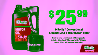 O'Reilly Auto Parts OReilly Conventional Oil Change Bundle 2599 OReilly Auto Parts Ad Commercial Brand Imagery Photoshoot 1