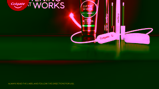 Colgate Optic White Made with Hydrogen Peroxide for Whitening that Works Ad Commercial Brand Imagery Photoshoot 1
