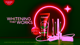 Colgate Optic White Made with Hydrogen Peroxide for Whitening that Works Ad Commercial Brand Imagery Photoshoot 2