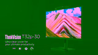 Lenovo Lenovo ThinkVision T32p30 Monitor Ultraclear vison for your ultimate productivity Ad Commercial Brand Imagery Photoshoot 2