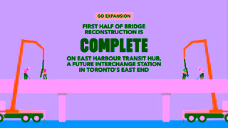 Metrolinx East Harbour Transit Hub bridge reconstruction Ad Commercial Brand Imagery Photoshoot 1