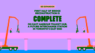 Metrolinx East Harbour Transit Hub bridge reconstruction Ad Commercial Brand Imagery Photoshoot 2